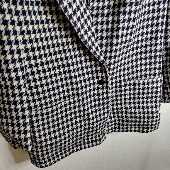 Escada Houndstooth One Button Wool blazer Jacket Sz 38/ M - Picture 3 of 8